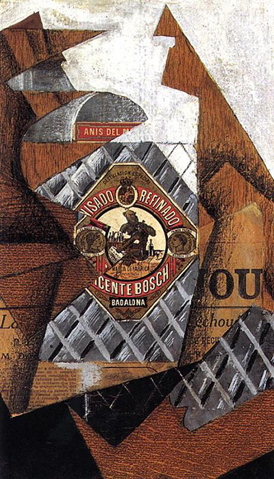 The Bottle of Anis del Mono Juan Gris